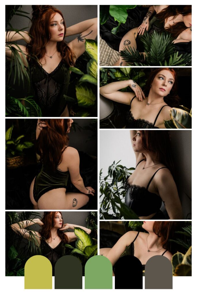 Plant boudoir color palette